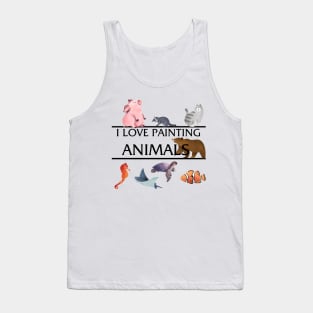 I Love Painting Animals Tank Top